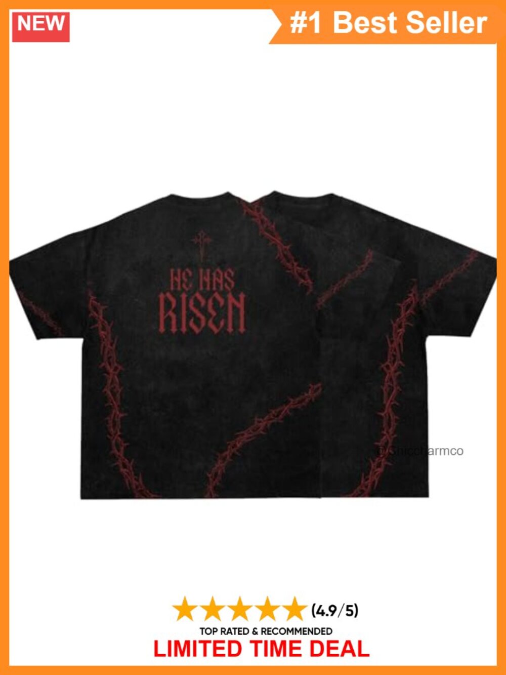 220G Cotton Oversized Tee Faith-Inspired Gym Shirt